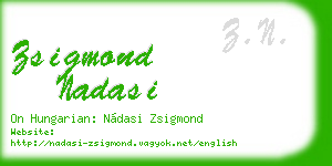 zsigmond nadasi business card